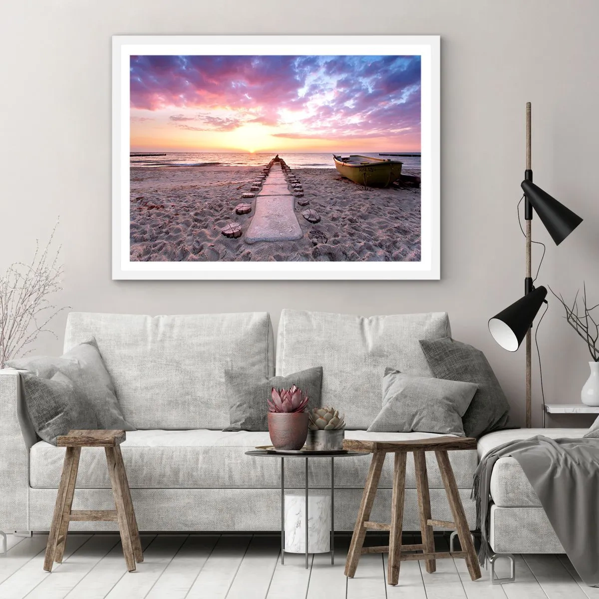 Poster in cornice bianca - Un momento profondo - 70x50 cm