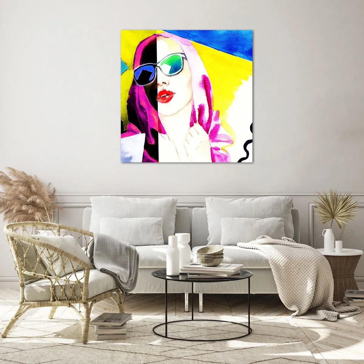 Quadro su vetro - Non sono bianca e non sono nera - 70x70 cm