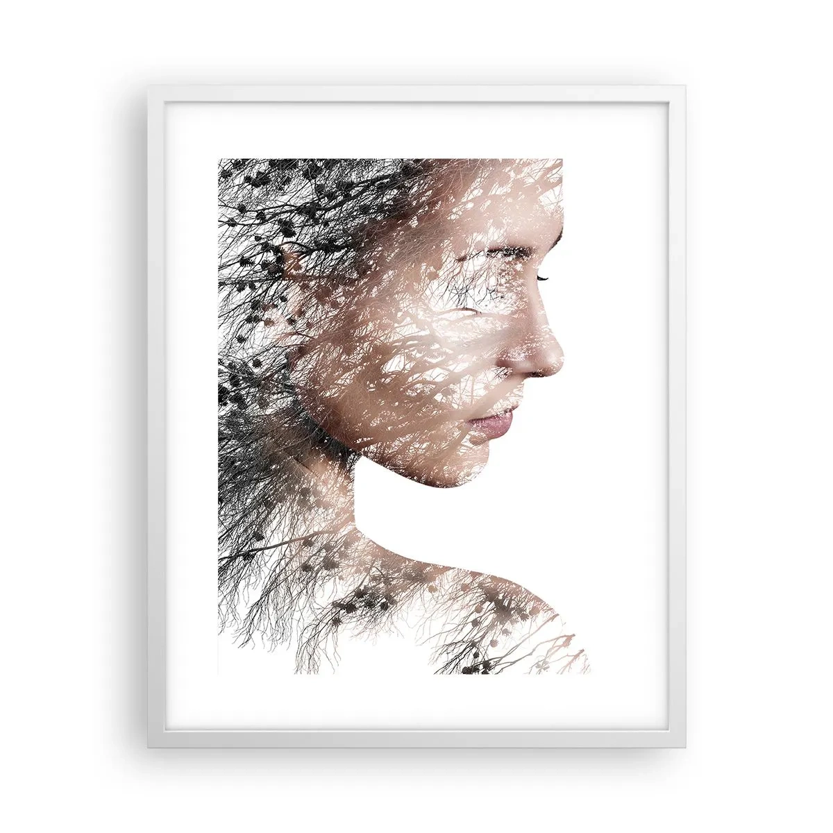 Poster in cornice bianca - Lo spirito della foresta - 40x50 cm