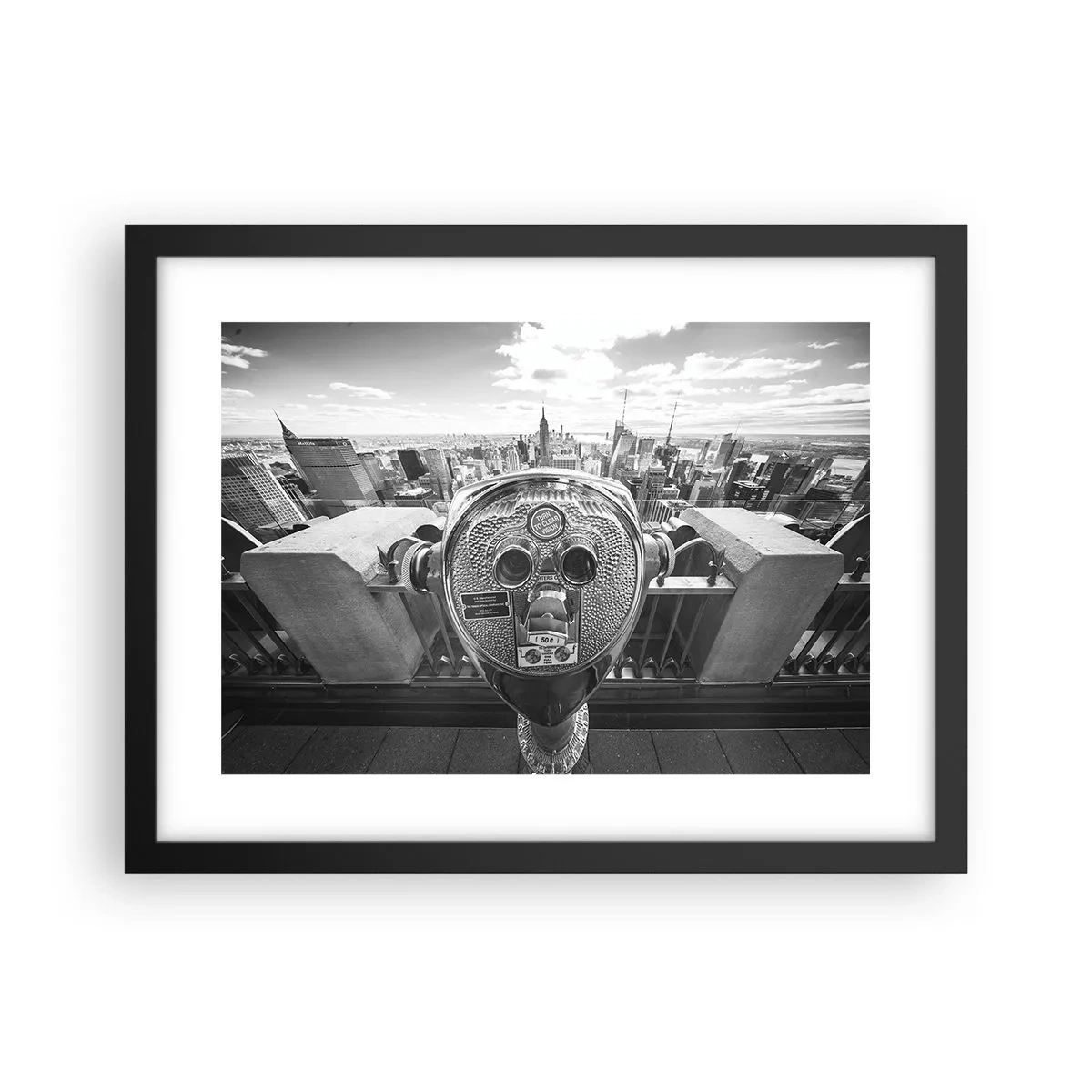 Poster in cornice nera - Il centro del mondo - 40x30 cm