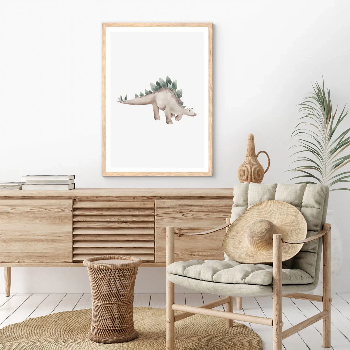 Poster in cornice rovere chiaro - Sono vostro amico - 70x100 cm