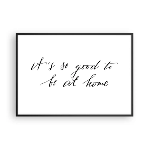 Poster in cornice nera - Lettering in stile calligrafico su sfondo bianco - 100x70cm - Tutta la verità - Decorazione murale moderna per soggiorno e camera da letto ARTTOR