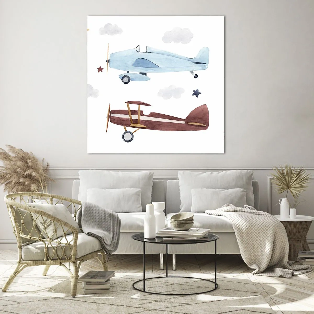 Quadro su vetro - Aspettando il pilota - 40x40 cm