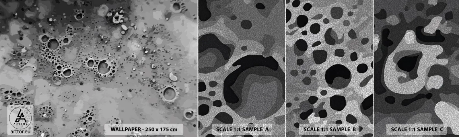 Campione di Fotomurale Premium Sand - Come un paesaggio lunare - Composizione, Pezzo, Grafica - 100x30 cm