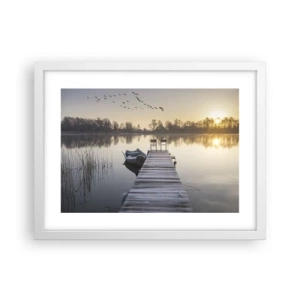 Poster in cornice bianca - Tornerò un giorno - 40x30 cm