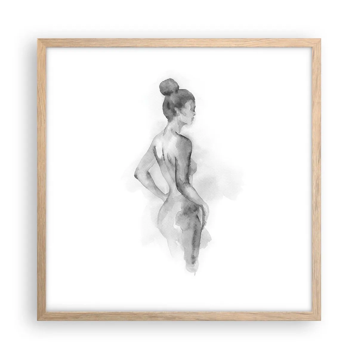 Poster in cornice rovere chiaro - Bella come un quadro - 50x50 cm