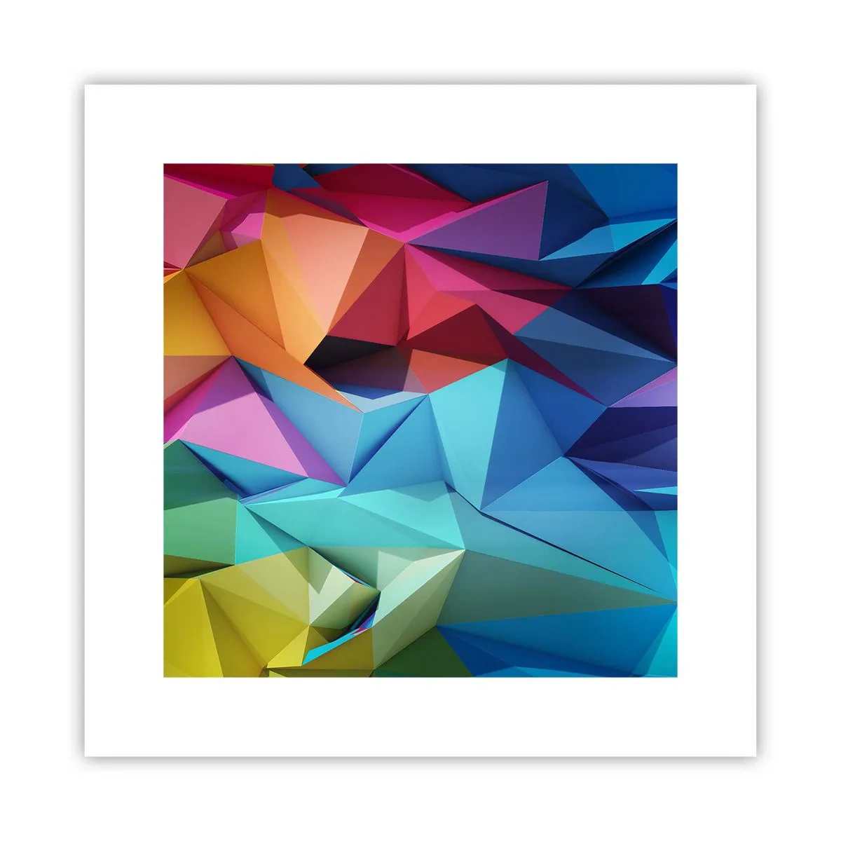 Poster - Origami arcobaleno - 30x30 cm