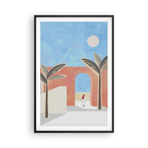 Poster in cornice nera - Giornata araba - 61x91 cm