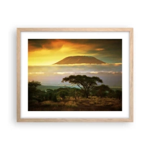 Poster in cornice rovere chiaro - Il sogno del viaggiatore - 50x40 cm