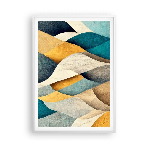 Poster in cornice bianca - Ritmo e ondulazioni - 70x100 cm
