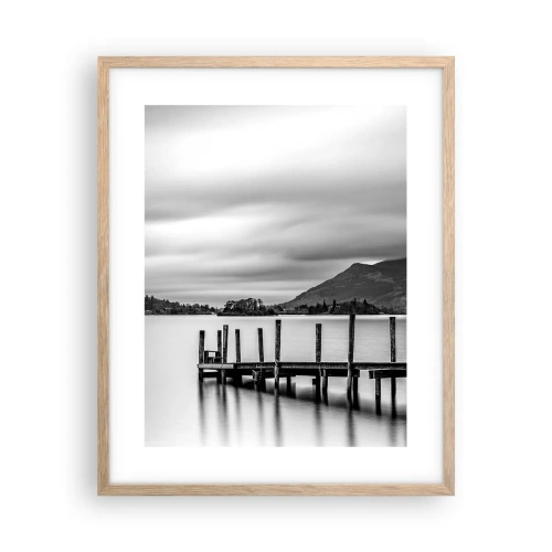 Poster in cornice rovere chiaro - Mitezza e forza - 40x50 cm