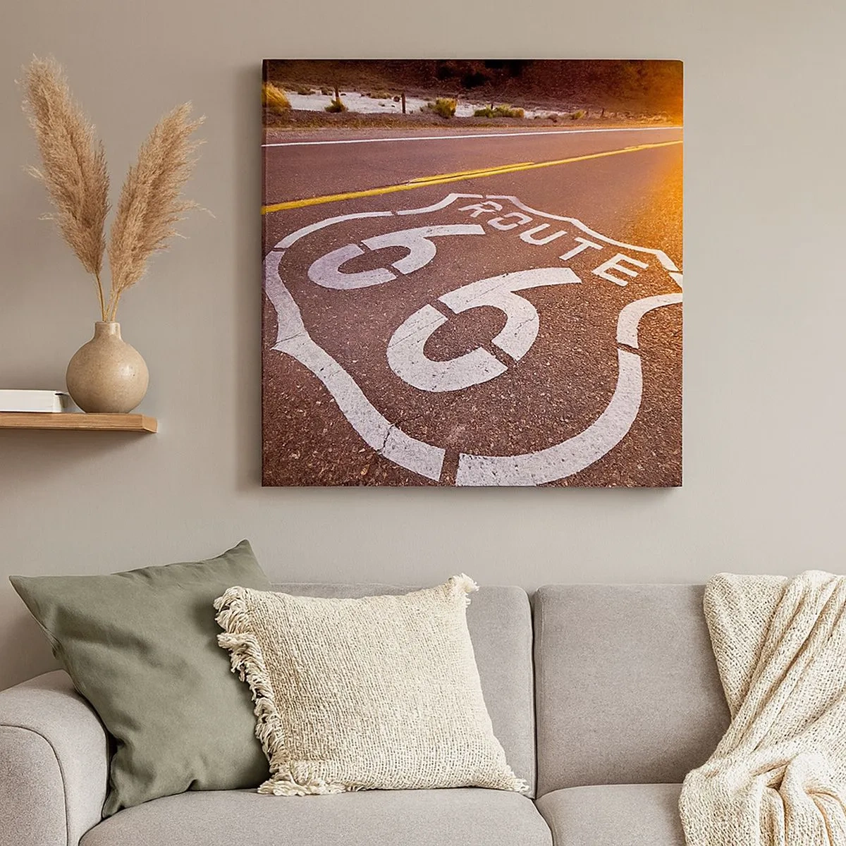 Quadro su tela - Stampe su Tela - La mitica Route 66 - 30x30 cm