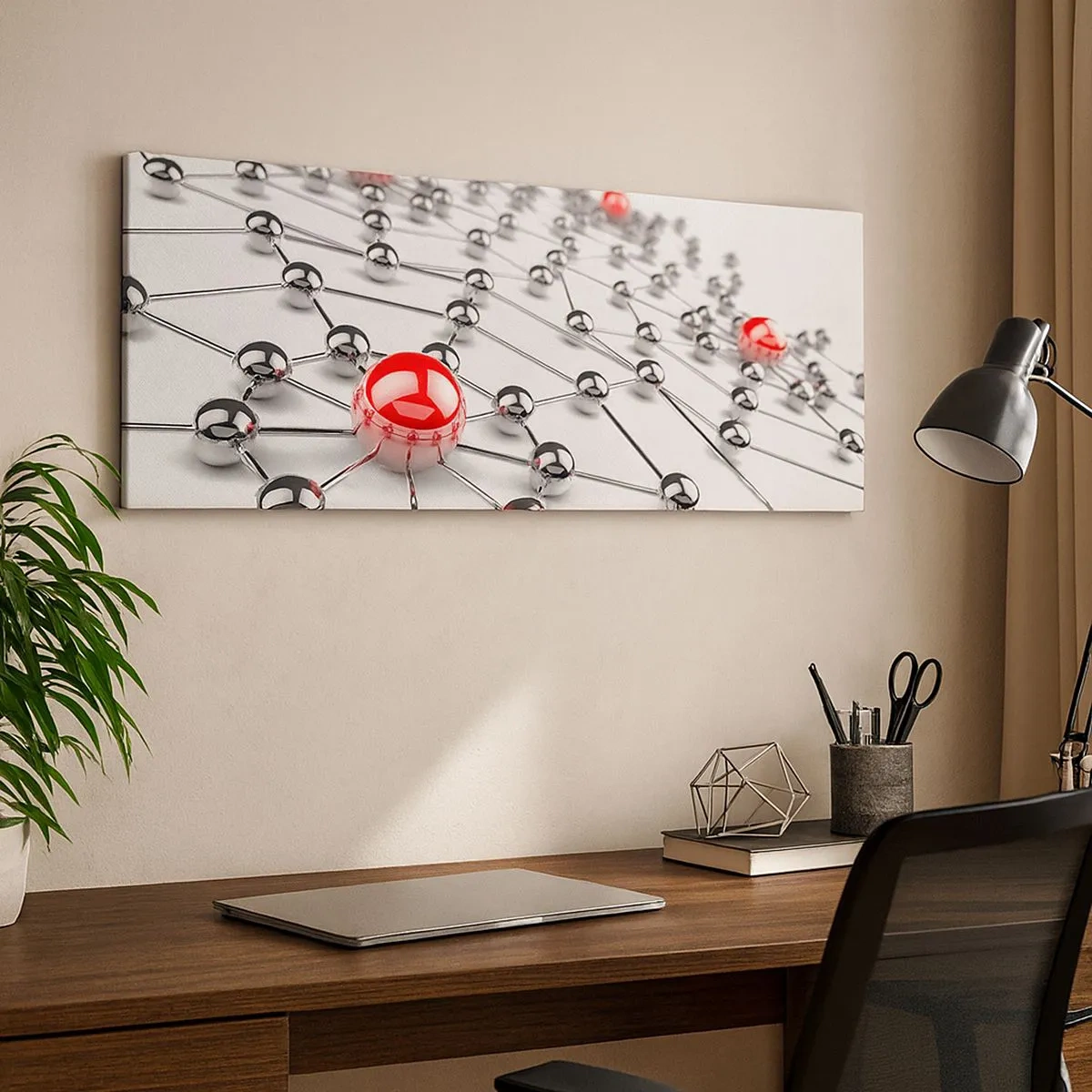 Quadro su tela - Stampe su Tela - Rete argentea - 100x40 cm