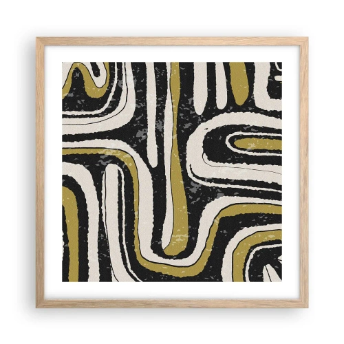 Poster in cornice rovere chiaro - Composizione: strade e vicoli - 50x50 cm