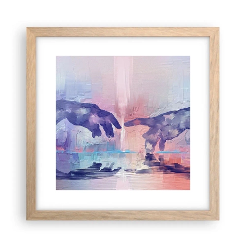 Poster in cornice rovere chiaro - La scintilla divina della vita - 30x30 cm