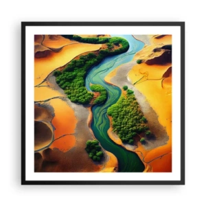 Poster in cornice nera - Il fiume della vita - 60x60 cm