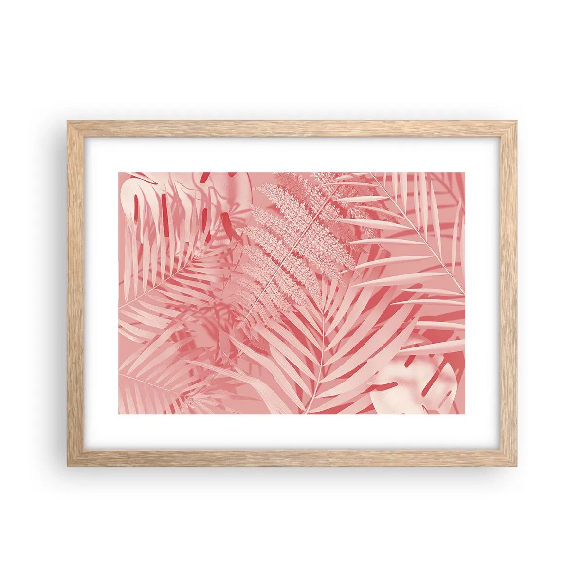 Poster in cornice rovere chiaro - Concetto rosa - 40x30 cm