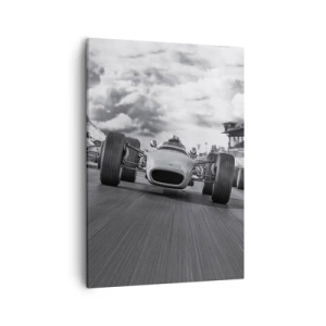 Quadro su tela - Stampe su Tela - Gara di auto d'epoca in movimento - 50x70cm - C'è la forza! - Decorazione murale moderna per soggiorno e camera da letto ARTTOR
