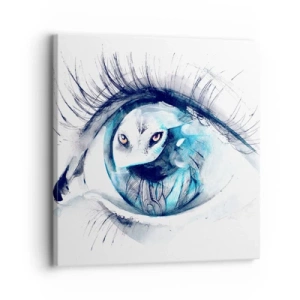 Quadro su tela - Stampe su Tela - Faccia a faccia con la natura selvaggia - 30x30 cm