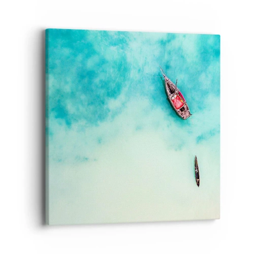 Quadro su tela - Stampe su Tela - Nelle spiagge di Zanzibar, quando c'è troppa acqua... - 40x40 cm