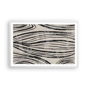 Poster in cornice bianca - Una palude di linee - 91x61 cm