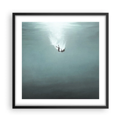 Poster in cornice nera - Nell'abbraccio dell'oceano - 50x50 cm
