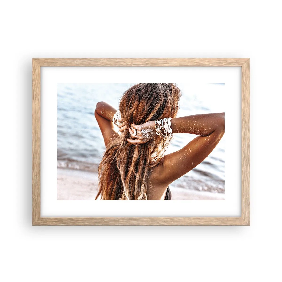 Poster in cornice rovere chiaro - Sorella dell'acqua e del sole - 40x30 cm