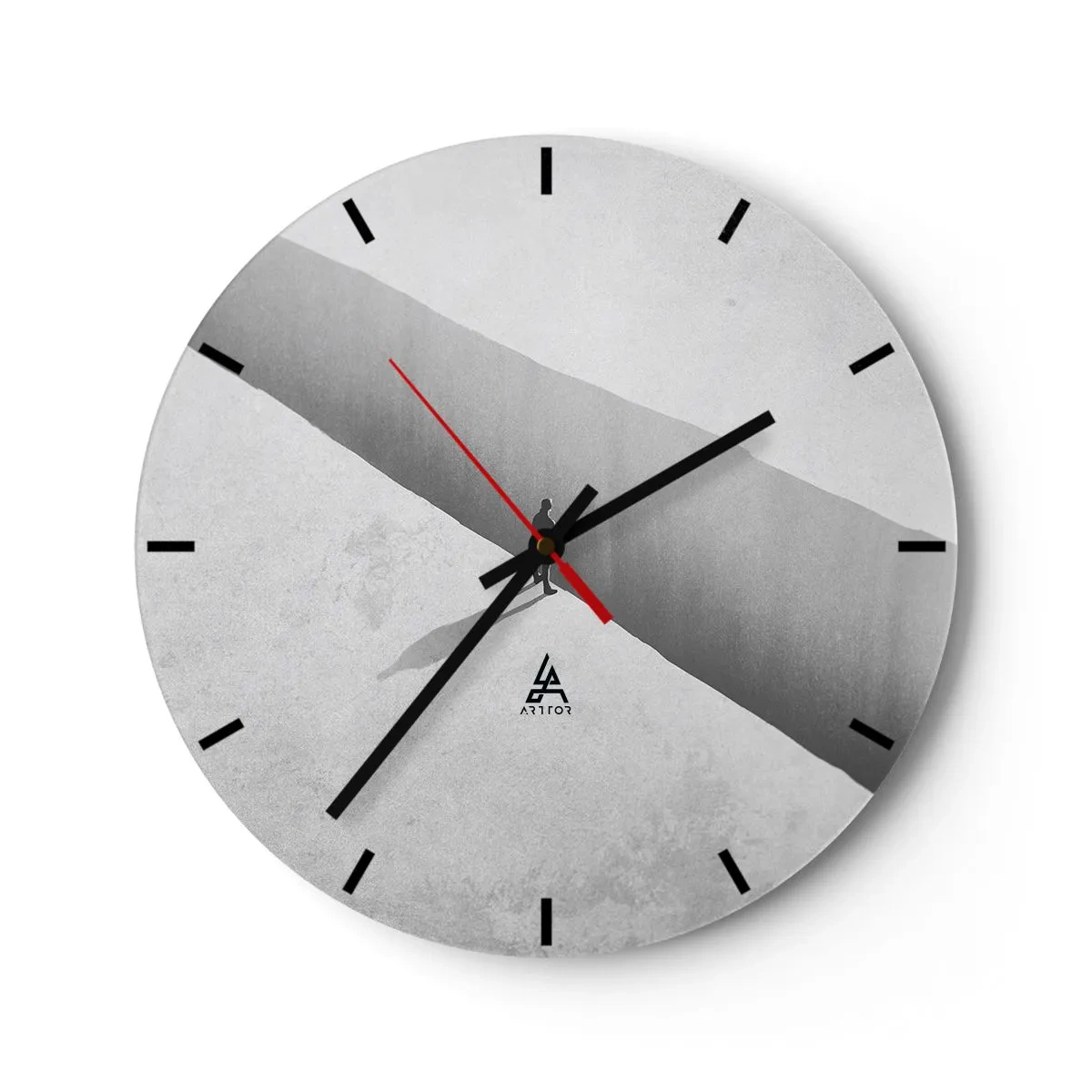 Orologio da parete - Orologio in Vetro - Un obiettivo chiaro - 40x40 cm