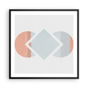 Poster in cornice nera - La situazione è chiara - 60x60 cm
