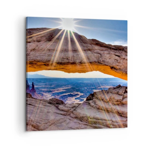 Quadro su tela - Stampe su Tela - Attraverso il portale di roccia - 60x60 cm