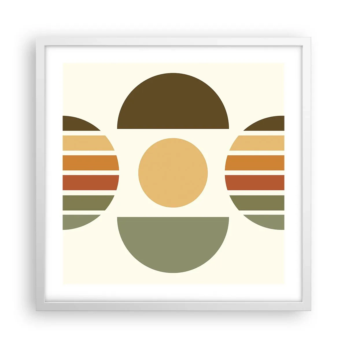 Poster in cornice bianca - Nei colori della terra - 50x50 cm