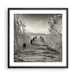 Poster in cornice nera - Nel silenzio dell'erba - 50x50 cm