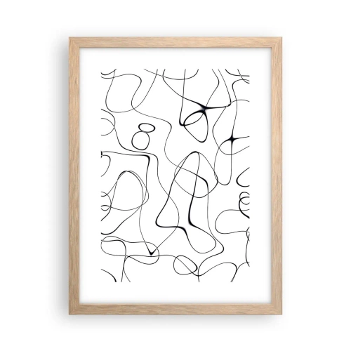 Poster in cornice rovere chiaro - Strade della vita, eventi del destino - 30x40 cm