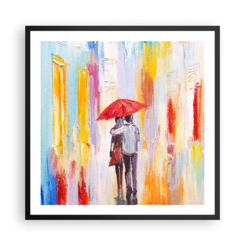 Poster in cornice nera - Che piova ancora - 60x60 cm