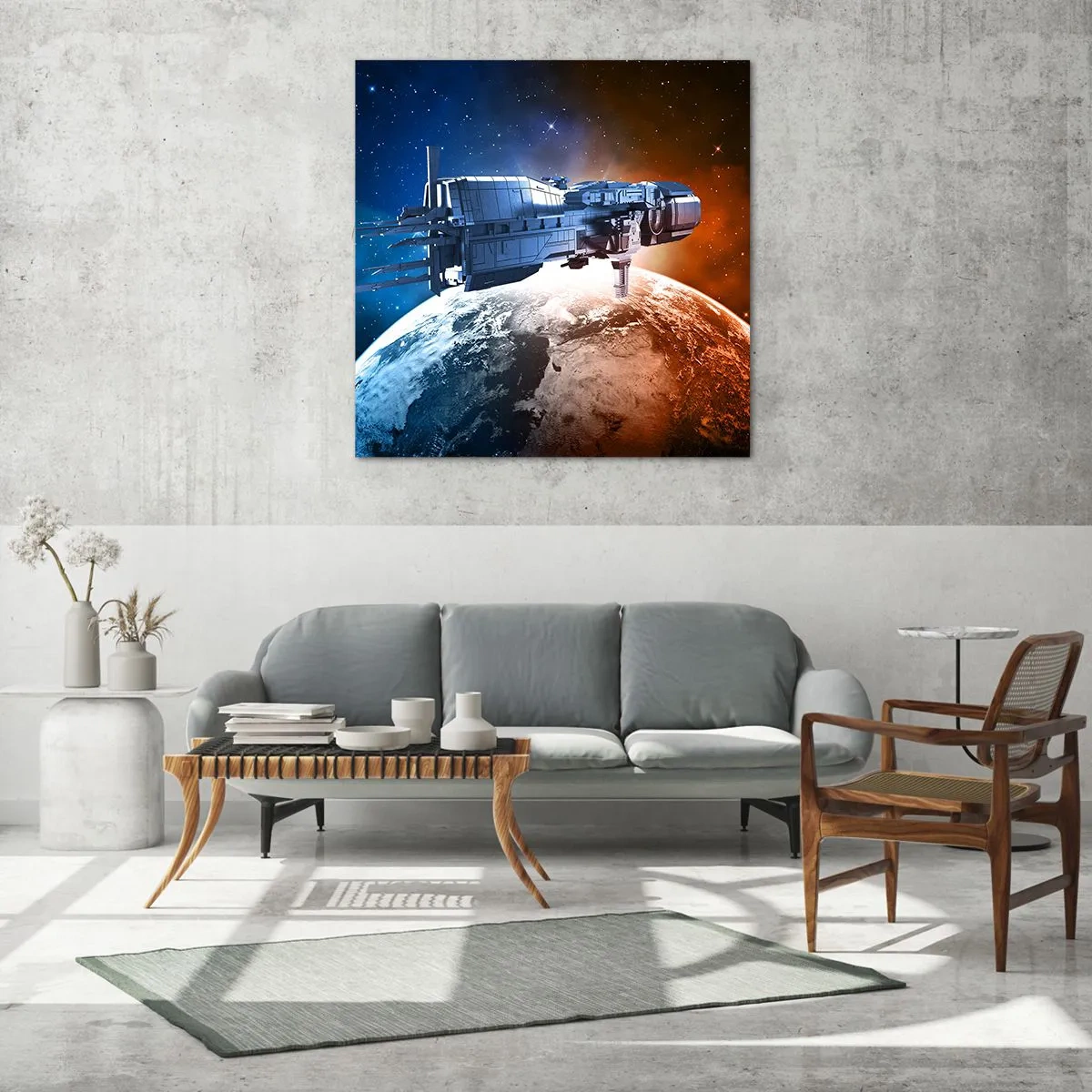 Quadro su vetro - Un attento osservatore - 30x30 cm