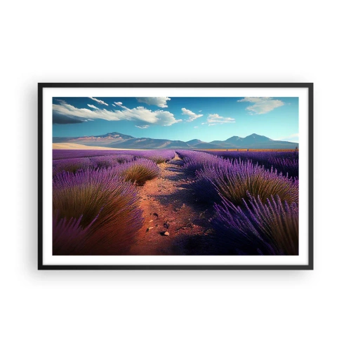 Poster in cornice nera - Campi profumati - 91x61 cm