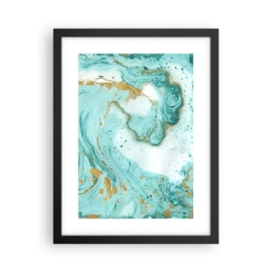 Poster in cornice nera - La grande onda del periodo Edo - 30x40 cm