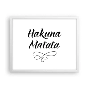 Poster in cornice bianca - Il miglior consiglio - 50x40 cm