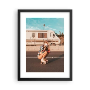 Poster in cornice nera - Sorridi per favore! - 30x40 cm