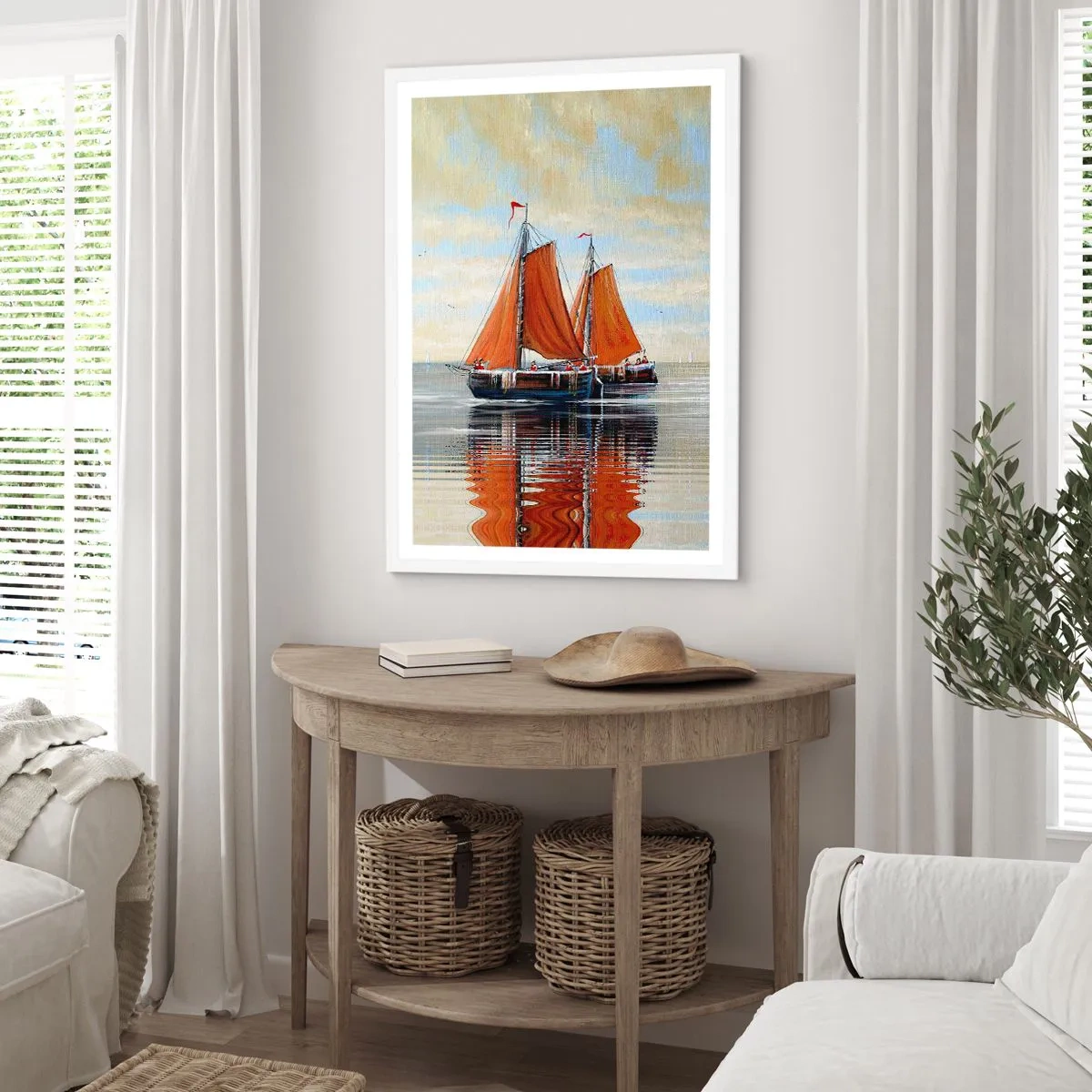 Poster in cornice bianca - Naviga, marinaio... - 30x40 cm