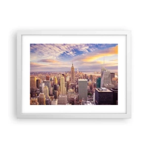 Poster in cornice bianca - Toccando le nuvole - 40x30 cm