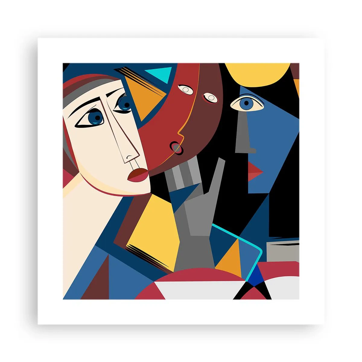 Poster - Dialogo di cubisti - 40x40 cm