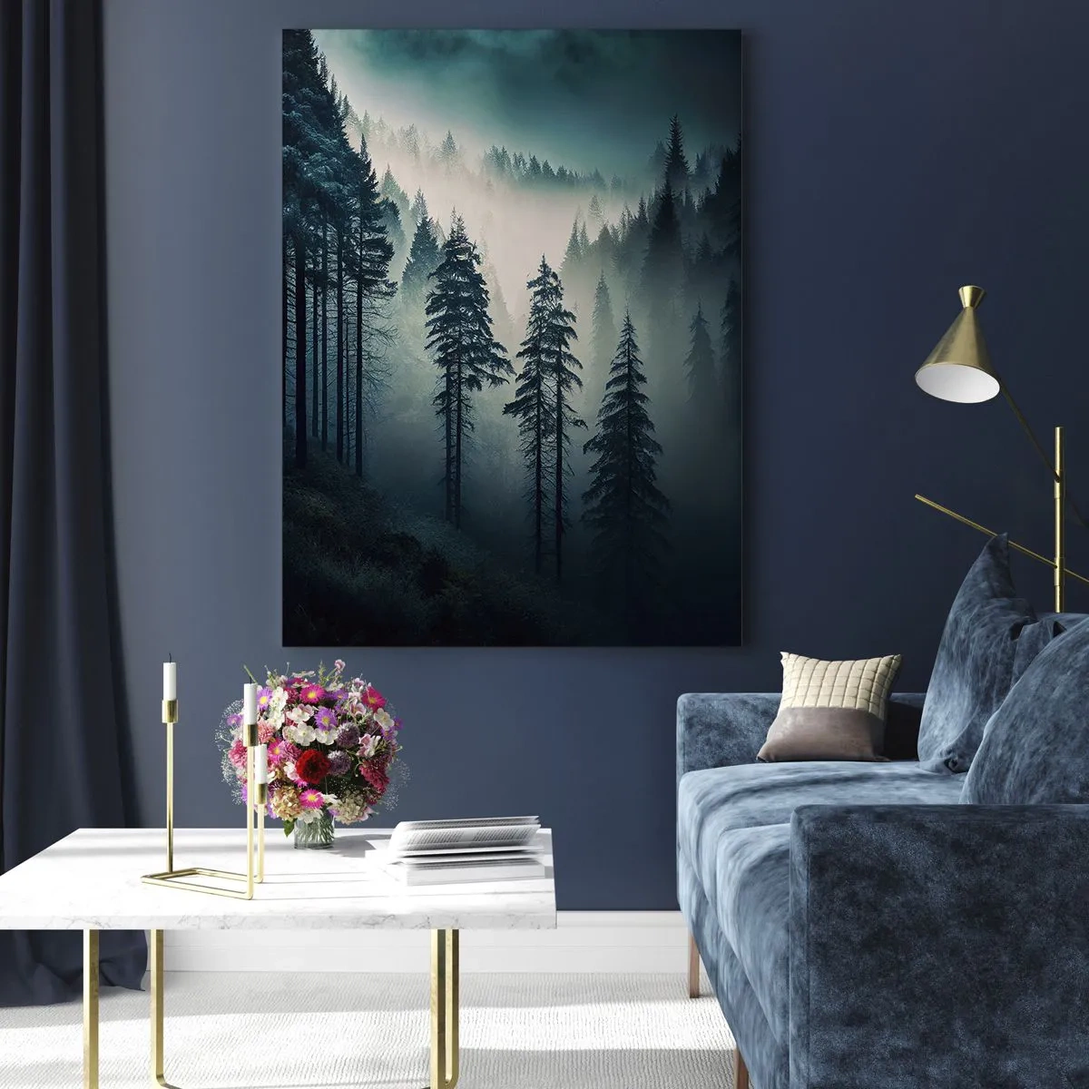 Quadro su vetro - Mattino montano - 80x120 cm