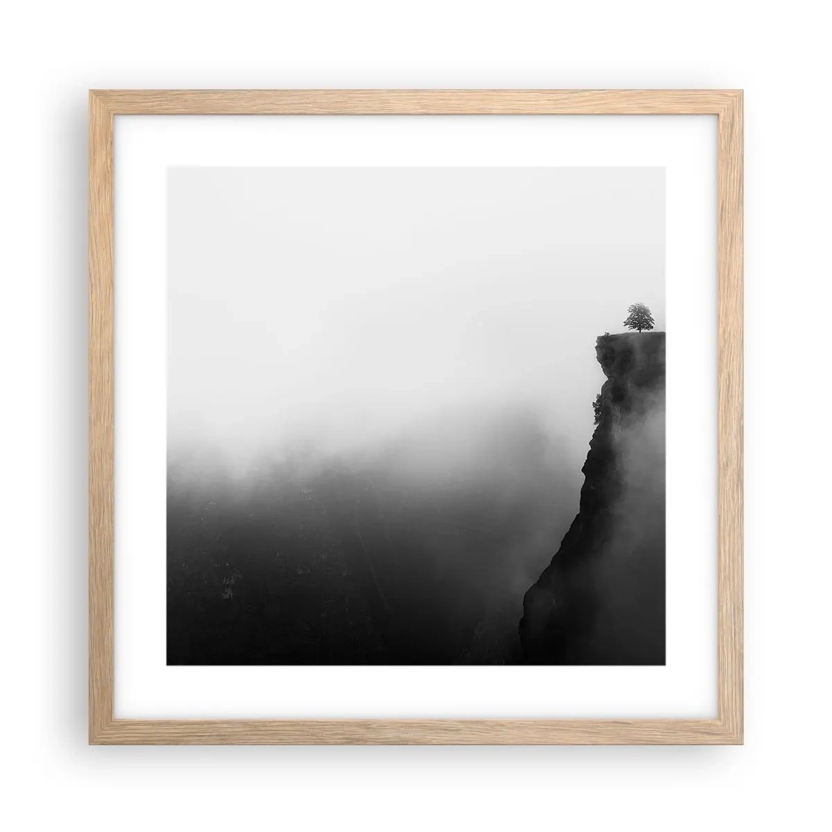 Poster in cornice rovere chiaro - Al confine del mondo - 40x40 cm