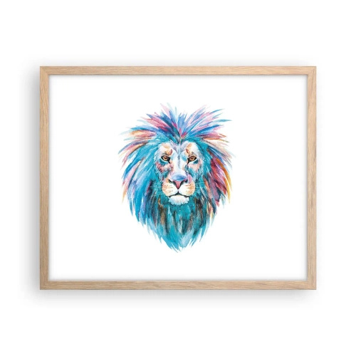 Poster in cornice rovere chiaro - Aura elettrizzante - 50x40 cm