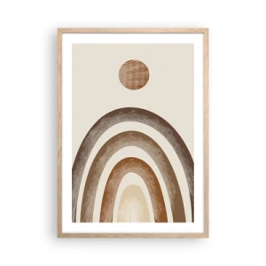 Poster in cornice rovere chiaro - In una galassia lontana - 50x70 cm