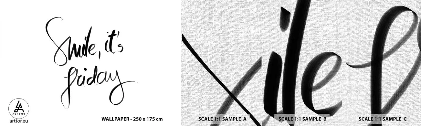 Campione di Fotomurale Premium Canvas - Vera gioia - Tipografia, Affermazione, Massima - 100x30 cm