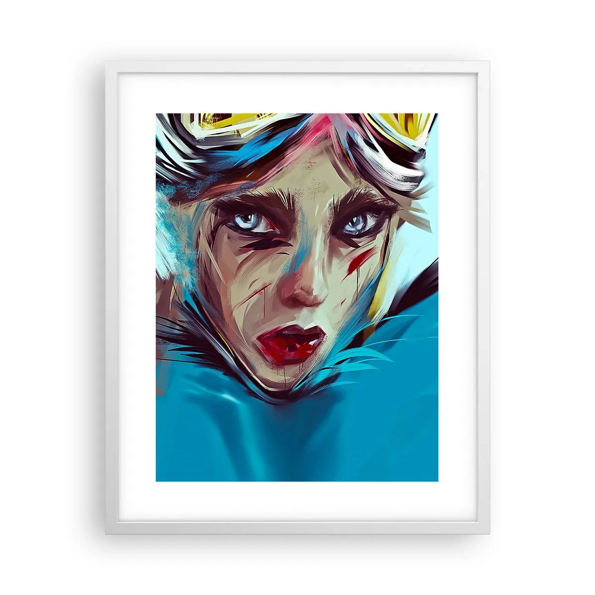 Poster in cornice bianca - La guerriera della strada - 40x50 cm