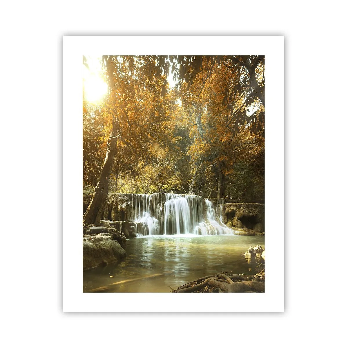 Poster - Cascata nel parco - 40x50 cm