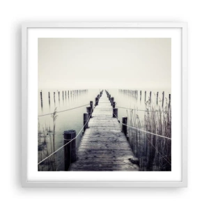 Poster in cornice bianca - Immergiti nella pace - 50x50 cm